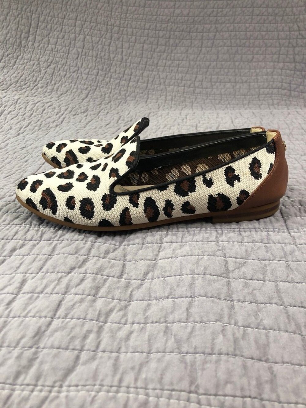 Cole Haan Women 8.5 Grand Series Cheetah Leopard Knit Loafers Flats - Picture 5 of 16